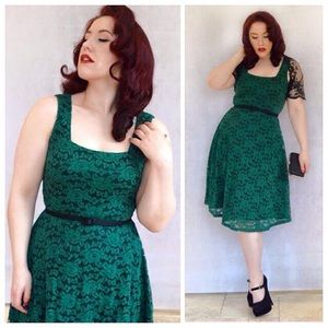 Voodoo Vixen Joanne Large Green Lace dress